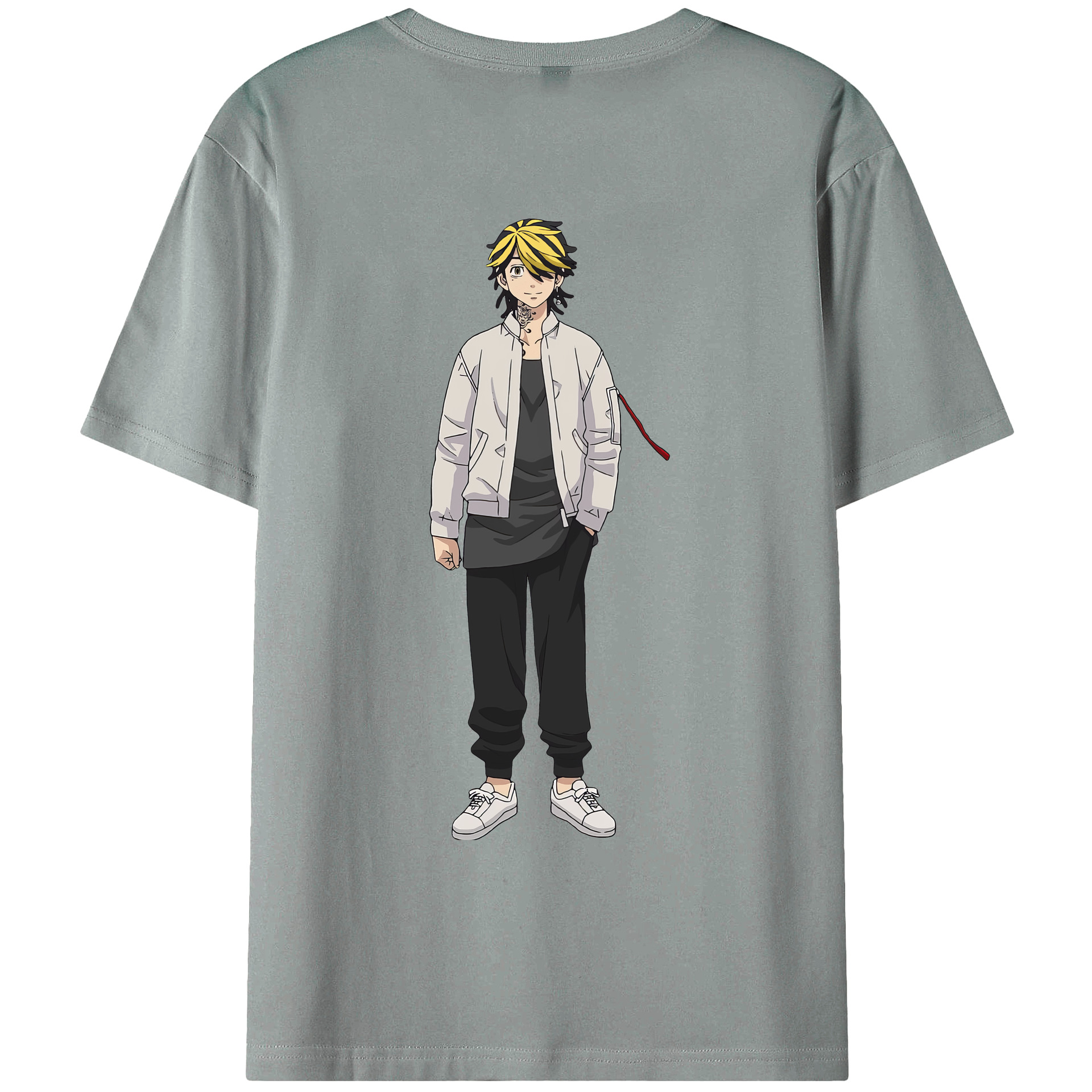 （画像用） 東京リベンジャーズ Tokyo Revengers 綿100％ メンズ半袖Tシャツ（バックプリント） 通気性